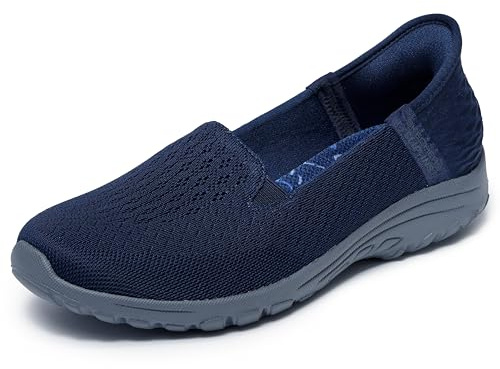 Skechers Women's Reggae Fest 2.0 Guiding Light, Navy Mesh, 6 UK