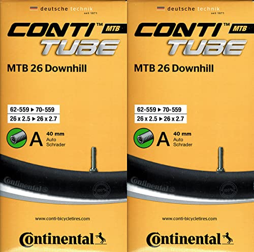 2X Continental MTB 26 Downhill Schlauch 26 Zoll AV (57/70-559) AV 40mm