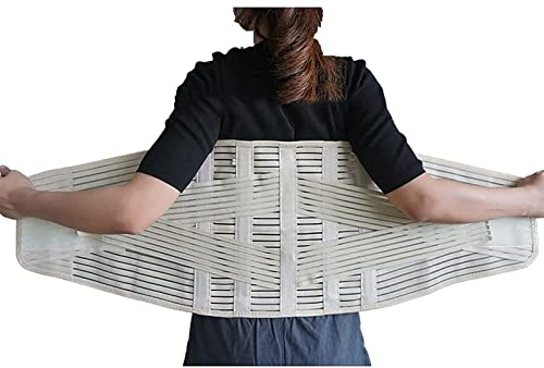 Rückenbandage, 32 cm, extra breites Design, Rückenstützgürtel für Männer und Frauen, Schmerzlinderung im unteren Rückenbereich, verstellbare Lendenwirbelstütze für Ischias (M)