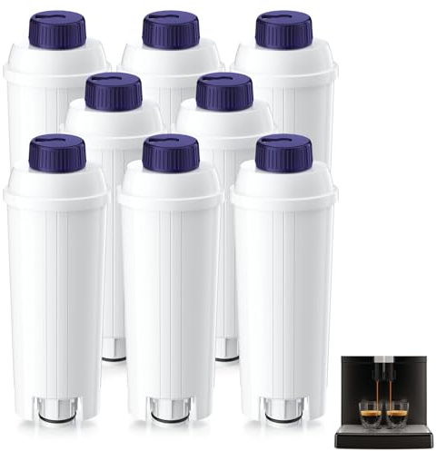 ARETHONE Wasserfilter für Delonghi Kaffeevollautomaten, Ersatz für De'Longhi Wasserfilter DLSC002, Kompatibel mit De'Longhi Magnifica S, Dinamica, Eletta Explorer und ECAM-Serie 8 Stück (1er Pack)