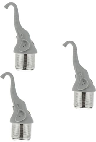 BESTonZON 3pièces Infuseur à Thé Acier Inoxydable Éléphant Passoire Créative Pour Tasses Et Théières Outil De Filtration Pour Thé Vrac Pour Maison Bureau