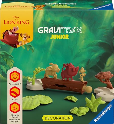 Ravensburger 23862 GravitraX Junior Extension Disney Lion King, marmorkörning för barn från 3 år och uppåt, med spelfigurer från Lejonkungens värld