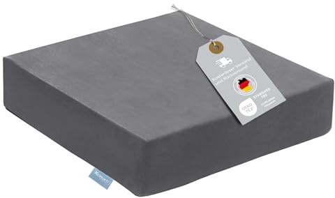 XDREAM Sittupphöjning, stående kudde, uppresningshjälp | formstabil sittdyna | sittupphöjning | Avtagbart, tvättbart överdrag | Öko-Tex certifierad | 40 x 40 x 10 cm