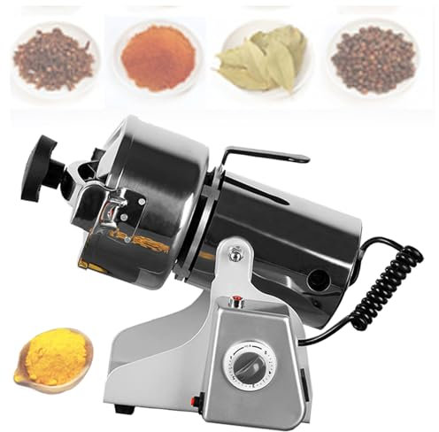 Quixnova Electric Grain Grinder 1500g/3.3lb Spice Grain Mill Stainless Steel, 1500W 35000RPM Commercial Motor for Grinding Various Dried Cereal/Herb/Spice/Nut