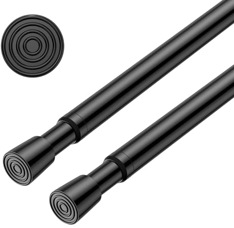 2 Stück Gardinenstange ohne Bohren 82-150 cm,Klemmstange für Gardinen | Vorhangstange Klemmstange Verstellbare,Teleskopstange Vorhangstange ohne Bohren für Fenster, Tür, Küche