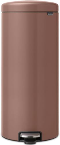 Brabancia Poubelle à pédale NewIcon 30 L Taupe satiné 234040