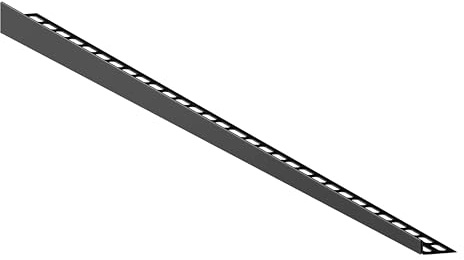 Aquabad Edelstahl Gefälleprofil Clive für begehbare Dusche in Schwarzmatt 120cm, rechtsversion, Kantenhöhe 10mm