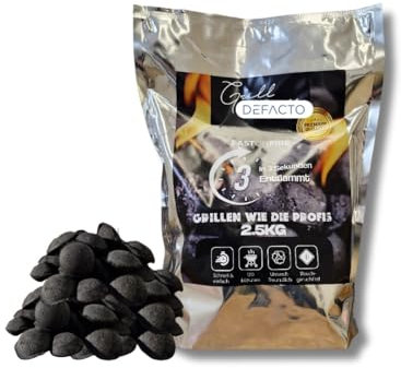 DEFACTO Briquettes de barbecue - Charbon de bois respectueux de l'environnement pour des barbecues simples et efficaces - Allumage rapide - Longue durée de combustion - 10 kg