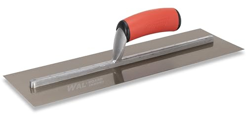 WALBOARD TOOLS 16 x 5 Inch Stainless Steel Plastering Trowel, Soft Handle, 046-016