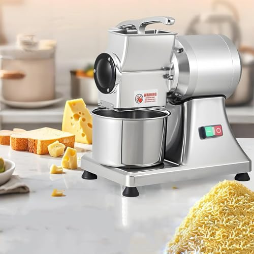 Grattugia per formaggio in acciaio inox,grattugia per formaggio rotante elettrica commerciale da 550W,grattugia per formaggio,burro, pane,crusca,grattugia per formaggio con contenitore