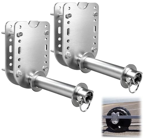 PAMRIQY Boat Lift Wheel Kit, Heavy-Duty Carbon Steel Boat Lift Wheels, Adjustable Boat Lift Wheel Bracket, 2 Pack Marine Grade Lift Parts, Fits Most Lifts(Wheels not Included)