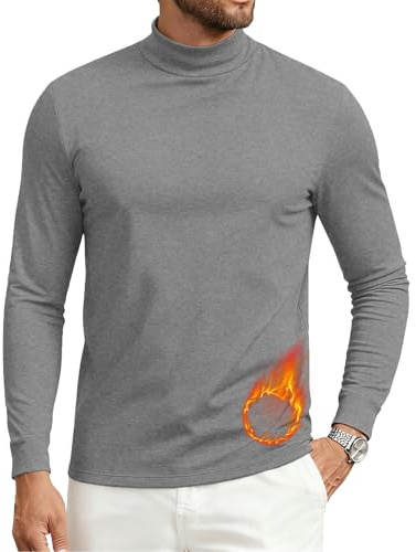PINSPARK Camiseta Deportiva para Hombre, de Forro Polar, de Manga Larga, Funcional, de Secado rápido, para Correr al Aire Libre, de Entrenamiento físico, Ropa Interior de esquí, térmica.