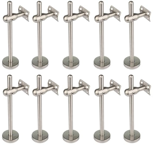Lot de 10 supports de main courante pour balustrade ronde en bois/métal, matériel d'escalier de 200 mm pour décoration d'intérieur, assiette plate