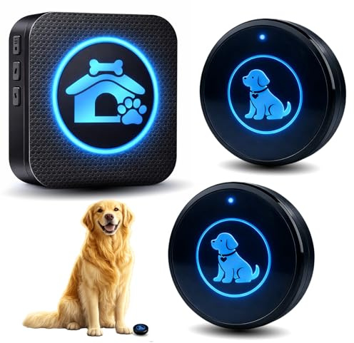 Campanello per cani (2026 auto-illuminante potenziato al tocco) per addestramento al vasino, campanello wireless per cani per uscire, lungo 300 metri, impermeabile IP65, 60 melodie e volume regolabile