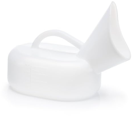 2 x Easy Care Solutions Female Urinal | 800ml | Spill-Proof | Portable | Easy-Grip Design | Lightweight Yet Easy to Use | Suitable for Travel, Camping, Bedridden Care, Elderly Care and Homecare