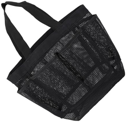 Trousse de Toilette en Maille Portable Poignées et Noir | Rangement Léger pour Cosmétiques et Vêtements, Format Pratique, Adapté aux Vacances L’Usage Quotidien