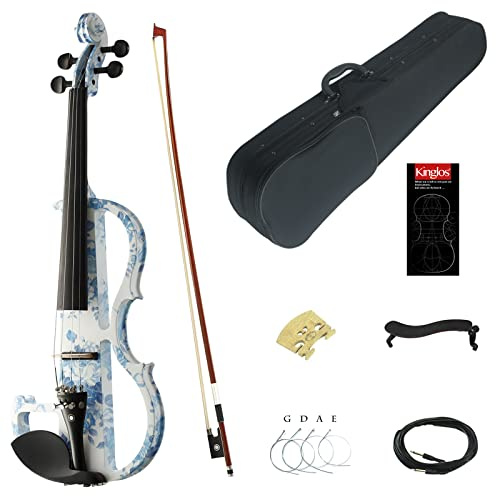 Kinglos. Visual-Art Advanced Electric Violin 4/4 Full Size Ebony Fittings