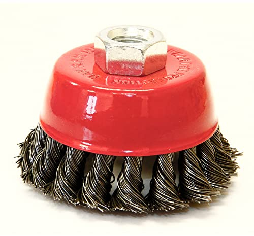 Rolson 24365 alambre Copa cepillo nudo trenzado con cerdas), color multicolor