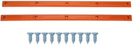 2Pcs Skateboard Rails Kantenschutz Verschleißfeste Flexible Rippen Bones Board Rails mit Befestigungsschrauben(Orange)