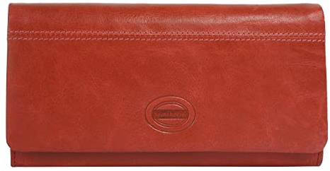 bruno banani große Geldbörse im Querformat Echt Leder Damen | Rindleder Geldbeutel, Brieftasche mit 19 Kartenfächern, Herren Portemonnaie, Druckknopf Börse, Reißverschluss außen | 021154