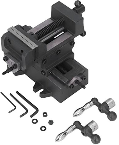 3in Cross Slide Drill Press, Metal Adjustable Mini Drill Milling Machine, Heavy Duty Clamp Machine for Mechanical Maintenance