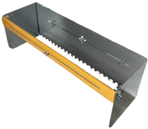 Truelle dentée extensible réglable (Maximum 100 cm) - Curseur de mortier Plat Peigne palette pour la pose de carreaux dalles spatule dentée extensible avec poignée poignée en acier galvanisé