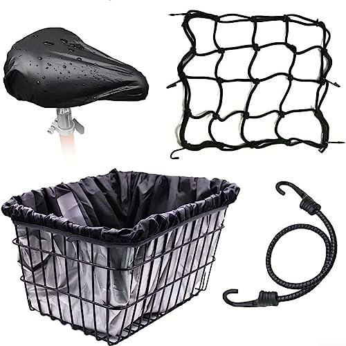 Fahrrad-Ebike-Korb-Gepäcknetz, Regenschutz, wasserdichte Abdeckung für Einkauf, Schule, Arbeit, Reisen