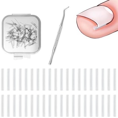 WeddHuis 41 Pcs Corrección de Uñas Encarnadas Set Correctoras de Uñas Encarnadas con Levantador de Uñas Kit de Corrección de Uñas los Pies de Plástico para Cuidado del Pie en Mujeres Hombres