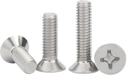 CHATROOM 50/20 Stück Kreuzschlitz-Senkkopfschrauben, Länge 3–50 mm, M2, M2,5, M3, M3,5, M4, M5, Edelstahl 304 (Color : 45mm, Size : M2.0 (50pcs))