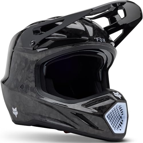 Fox Racing Unisex V3 RS Motocross Dirt Bike Helmet, Black, Small