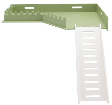 Hamster-Spielplattform, Kunststoff-Kleintier-Stehplattform, Hamster-Spielzeug-Set mit Plattform und Leiter, Kletterspielplatz-Zubehör für Meerschweinchenkäfig, (L-Form)