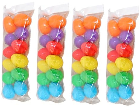BESTonZON 48stücke Bunte Ostereier Zum Bemalen Graffiti-eier Für Kreative Bastelprojekte Partygeschenke Für Ostern Und Thematische Feiern Plastik-eier Zum Füllen