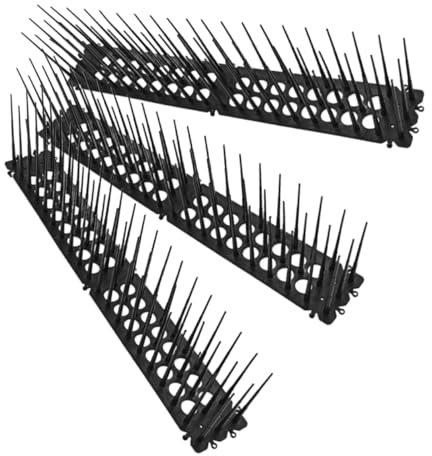 VANZACK 3pcs Deterrent Spikes for Roof Pigeon Cat Barrier Fence for Windows Deterrents for Gardens