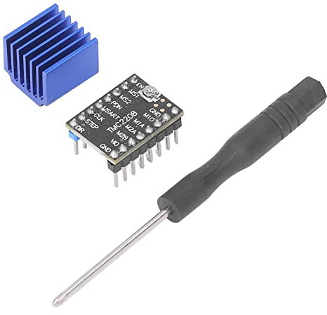 Stepper Motor Driver Module, TMC2208 Driver Chip V2.0, Quiet, Compatible with 3D Printers, Replaces TMC2100 A4988 DRV8825, Includes Heat Sink, Stackable Header, USB