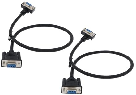 VGOL Cavo Di Collegamento Per Porta Seriale DB9 RS232 A 9 Pin 90 Gradi Dritto Femmina-femmina Piegata Per Apparecchiature Di Rete Di Comunicazione Dati
