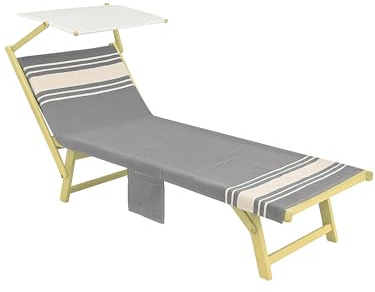 o-day Toalla de playa con esquinas y bolsillos, 70 x 180 cm, 100% algodón, para cuna y playa