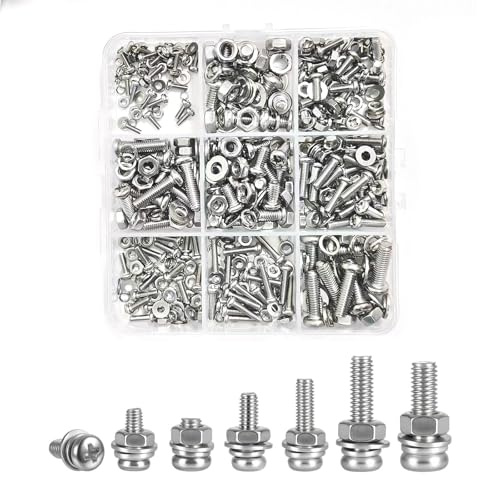 Nuts and Bolts Assortment Kit, 528Pcs M2 M2.5 M3 M4 M5 Small Metric Machine Screws, Stainless Steel Multipurpose Hardware Set for DIY Projects, Repairs, Electronics