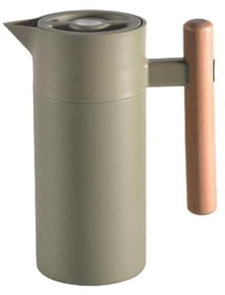 Jarra de café térmica de acero inoxidable aislada de 1200 ml, mantiene las bebidas calientes/frías, perfecta para café, té, agua y fiestas, elegante dispensador de bebidas negro