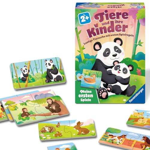 Ravensburger 12010011 Tiere und ihre Kinder - Meine ersten Spiele: Kinderspiele, Spiele ab 2 Jahren, für 1-4 Spieler, Geschenk für Mädchen oder Junge