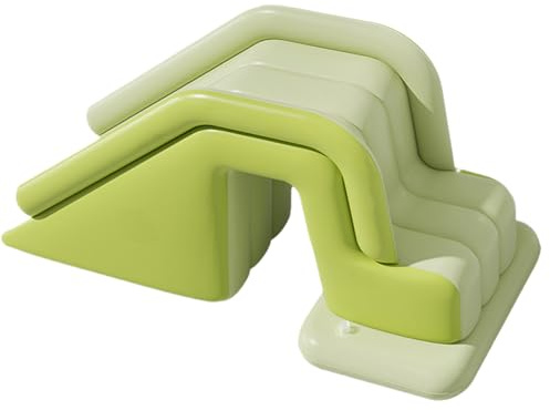 Tobogán para niños – Tobogán inflable plegable – Rampa antideslizante de tamaño familiar flotante para fiestas de verano, camping, viajes, playa, patio trasero residencial