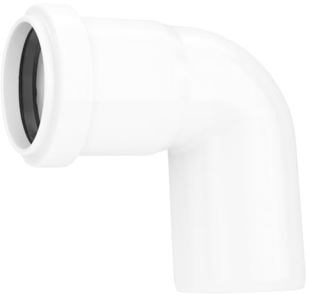 HT Bogen DN 32/90 87° weiß PP Kunststoff | mit Dichtung | Gummidichtung | Abwasser Installation | Kanalrohrsystem | komplettes HT-System