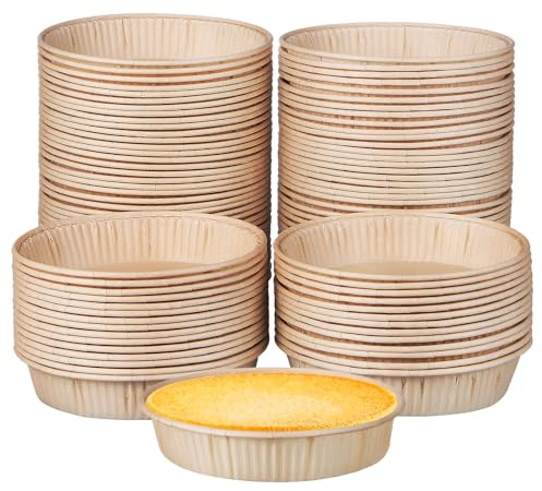 100pcs Mini Tart Pans 4.1 Inch, Easy Release, Oven & Microwave Safe