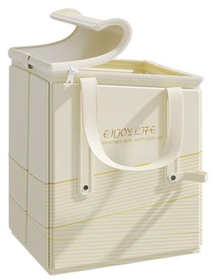 Foldable Foot Spa - Portable Foot Bath Tub with Zip Lid, Soaking Bucket for Feet, Space-Saving Design with Easy Carry, Relaxation Accessory for Home Bathroom Cleaning Camping Travel Fishing Pet Care