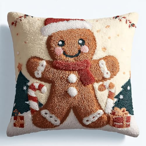 Taxpy Weihnachts Knüpfkissen Set für Anfänger, DIY Weben Kissen 43x43 cm - Kreatives StrickSet geschenk für Erwachsene & Kinder -12