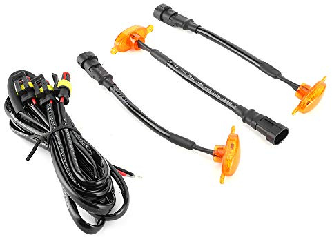 Cocoarm LED-Kühlergrillleuchten, Bernsteinartig und Gelb, Verbesserte Auto-Frontstoßstangenabdeckungslampe mit Kühlergrill, Geeignet Für //2014–2017, Leicht und Langlebig, Einfach zu Installieren | Abs plastic, plug-and-play harness, front bumper cover lamp, off-road daytime running light