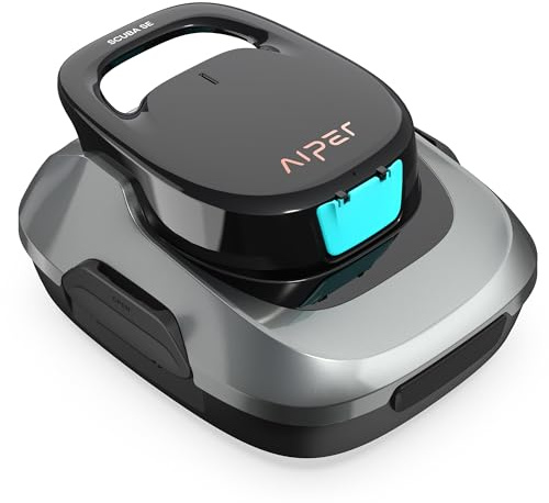 AIPER Robot Limpiafondos Piscina Sin Cables, Aspirador Automático con 90 min de Autonomía, Aparcamiento Inteligente y Succión Potente. Ideal para Piscinas Elevadas de hasta 80 m² (Reacondicionado)