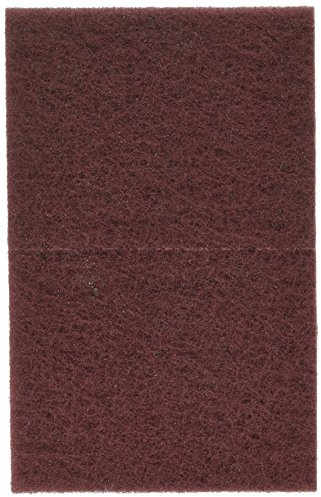 Norton Hand Polishing Pad, Bear -Tex Maroon Polishing, Blending and Smoothing Sandpaper Sheet 6x 9, Metal and Automotive Polishing, Pack of 20