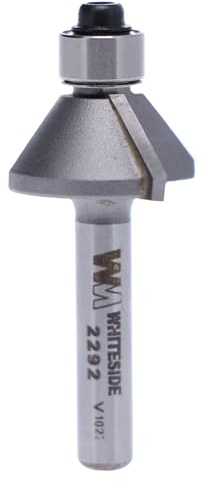 Whiteside 2292 Chamfer Router Bit: 45 Degree Angle, 1/4 Inch Shank, 7/16 Inch Cutting Length, 5/16 Inch Cutting Height