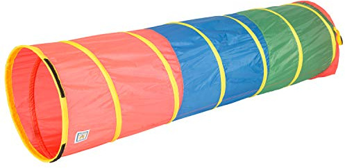 Pacific Play Tents 21409 Kids 6-Foot Find Me Multicolor Crawl/Play Tunnel, 6' x 19 Diameter, Multi Color