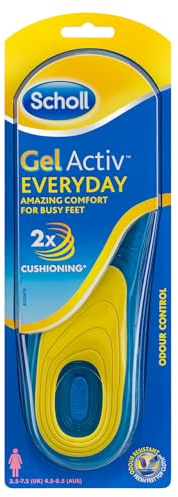 Scholl GelActiv Everyday Insoles for Women - Anti Foot Fatigue Comfort Insoles - Women's Insoles for Walking, Hiking - Trim to Fit Your Walking Boots and Shoes - UK Size 3.5-7.5, 1 Pair